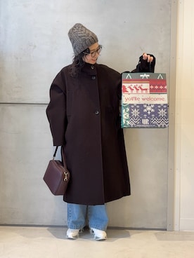 「アイテム（帽子）」を使った、西野きよさん（レディース・152cm・30代）の秋コーディネート