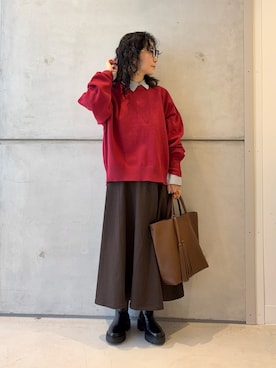 「アイテム（ブーツ）」を使った、西野きよさん（レディース・152cm）の秋コーディネート