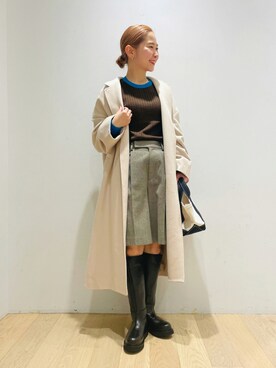 「URBAN RESEARCH（アーバンリサーチ）のアイテム（チェスターコート）」を使った、今日の西野さん（レディース・152cm）の秋コーディネート