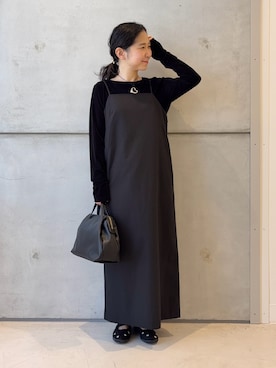 「アイテム（ヘアゴム）」を使った、西野きよさん（レディース・152cm）の夏コーディネート