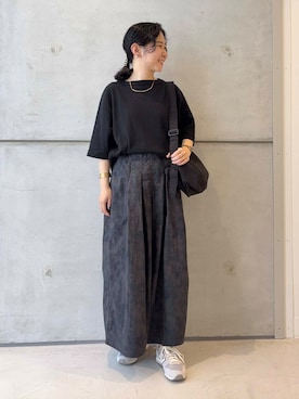 「アイテム（ヘアゴム）」を使った、西野きよさん（レディース・152cm）の夏コーディネート