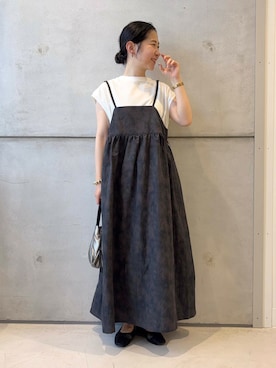 「アイテム（ヘアゴム）」を使った、西野きよさん（レディース・152cm）の夏コーディネート