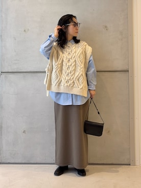 「アイテム（スカート）」を使った、西野きよさん（レディース・152cm・30代）の秋コーディネート