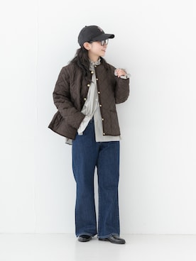 「アイテム（その他アウター）」を使った、西野きよさん（レディース・152cm）の秋コーディネート