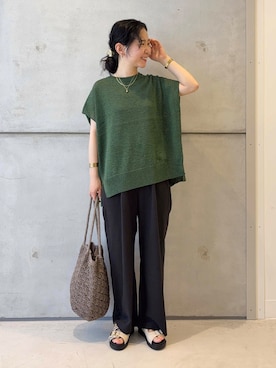 「アイテム（バレッタ/ヘアクリップ）」を使った、今日の西野さん（レディース・152cm）の夏コーディネート