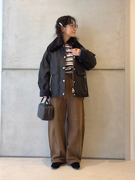 「アイテム（ヘアアクセサリー、ホワイト系）」を使った、西野きよさん（レディース・152cm・30代）の秋コーディネート