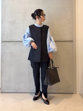 「SMELLY（スメリー）のアイテム」を使った、西野きよさん（レディース・152cm）の春コーディネート