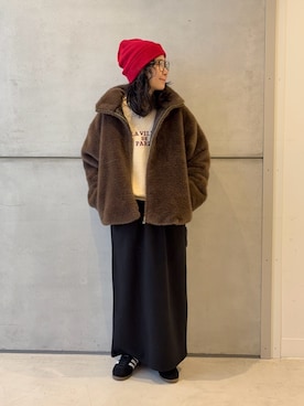 「アイテム（ブルゾン）」を使った、西野きよさん（レディース・152cm・30代）の冬コーディネート