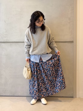 「かぐれ（カグレ）のアイテム」を使った、西野きよさん（レディース・152cm）の春コーディネート