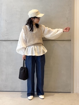 「SMELLY（スメリー）のアイテム」を使った、西野きよさん（レディース・152cm）の春コーディネート