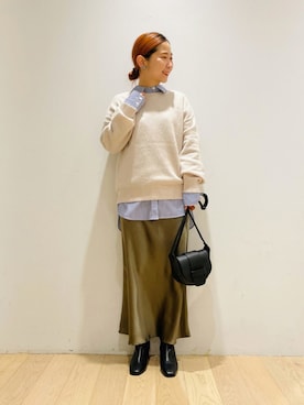 西野きよさん（レディース・152cm）の冬コーディネート