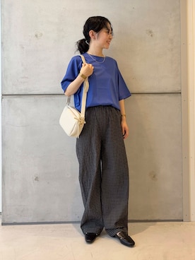 「アイテム（ローファー）」を使った、今日の西野さん（レディース・152cm）の夏コーディネート