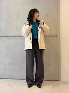 「冬の注目アウター」｜「アイテム（ジャケット/アウター）」を使った、西野きよさん（レディース・152cm）の秋コーディネート