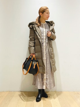 西野きよさん（レディース・152cm）の冬コーディネート