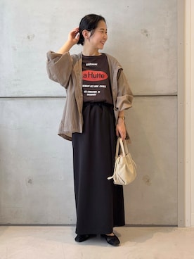 「アイテム（マウンテンパーカー）」を使った、西野きよさん（レディース・152cm）の夏コーディネート