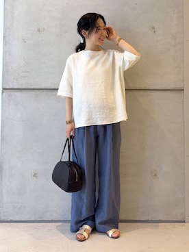 「アイテム（ヘアゴム、シルバー系）」を使った、今日の西野さん（レディース・152cm）の夏コーディネート