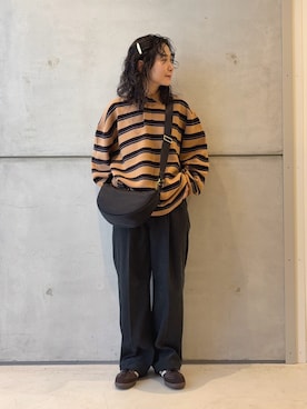 「アイテム（バレッタ/ヘアクリップ）」を使った、西野きよさん（レディース・152cm・30代）の秋コーディネート