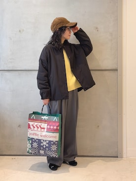 「アイテム（帽子）」を使った、西野きよさん（レディース・152cm・30代）の冬コーディネート