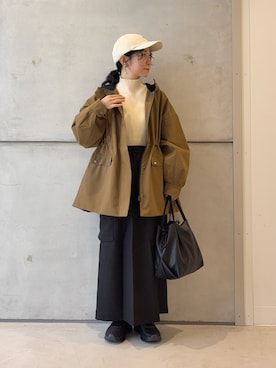 「URBAN RESEARCH DOORS（アーバンリサーチドアーズ）の防風/撥水ドロストフーディ（その他アウター）」を使った、西野きよさん（レディース・152cm）の秋コーディネート