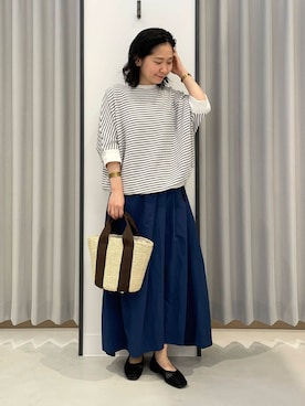 「ワッフル」｜「アイテム（その他シューズ）」を使った、西野きよさん（レディース・152cm）の春コーディネート