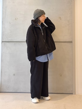 「冬の注目アウター」｜「アイテム（ジャケット/アウター）」を使った、西野きよさん（レディース・152cm）の秋コーディネート