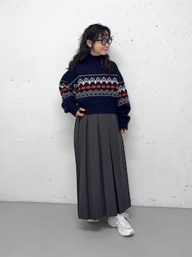 「URBAN RESEARCH DOORS(アーバンリサーチドアーズ)のアイテム(スカート)」を使った、西野きよさん(レディース・152cm)の秋コーディネート