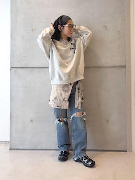 「アイテム（スウェット）」を使った、西野きよさん（レディース・152cm・30代）の秋コーディネート