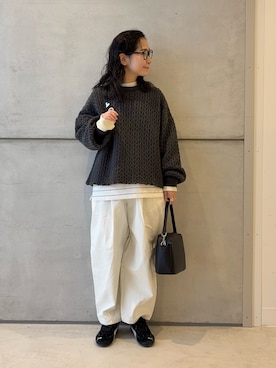 西野きよさん（レディース・152cm）の冬コーディネート