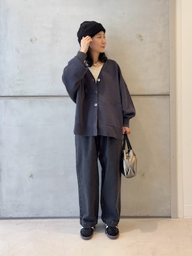 「URBAN RESEARCH（アーバンリサーチ）のアイテム（カーディガン/ボレロ）」を使った、西野きよさん（レディース・152cm）の秋コーディネート