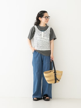 「URBAN RESEARCH Sonny Label（アーバンリサーチサニーレーベル）のアイテム」を使った、西野きよさん（レディース・152cm）の夏コーディネート