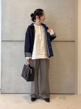 「かぐれ（カグレ）のアイテム」を使った、西野きよさん（レディース・152cm）の春コーディネート