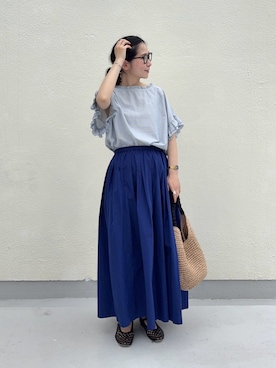 「URBAN RESEARCH（アーバンリサーチ）のアイテム（シューズ、ブラック系）」を使った、西野きよさん（レディース・152cm）の夏コーディネート