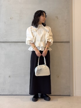 「アイテム（ボストンバッグ）」を使った、西野きよさん（レディース・152cm・30代）の秋コーディネート