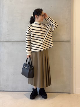 「骨格ウェーブ」｜西野きよさん（レディース・152cm）の秋コーディネート