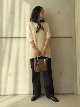 「パンツスタイル」｜「アイテム（財布/小物）」を使った、今日の西野さん（レディース・152cm）の夏コーディネート