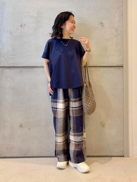 「URBAN RESEARCH ROSSO WOMEN（アーバンリサーチ　ロッソ）のアイテム（アクセサリー）」を使った、西野きよさん（レディース・152cm）の春コーディネート