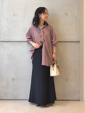 「アイテム（ローファー）」を使った、西野きよさん（レディース・152cm・30代）の夏コーディネート