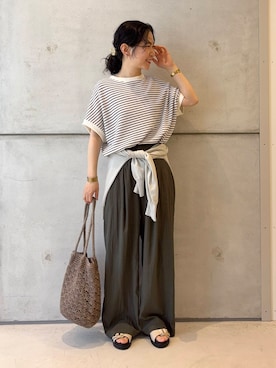 「アイテム（バレッタ/ヘアクリップ）」を使った、今日の西野さん（レディース・152cm）の夏コーディネート