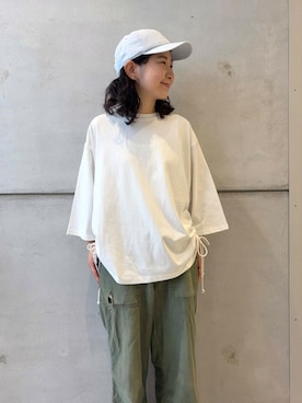 「GYMPHLEX（ジムフレックス）のアイテム」を使った、今日の西野さん（レディース・152cm）の夏コーディネート
