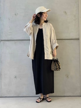 「GYMPHLEX（ジムフレックス）のアイテム」を使った、今日の西野さん（レディース・152cm）の夏コーディネート