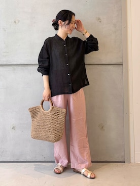 「アイテム（バレッタ/ヘアクリップ）」を使った、今日の西野さん（レディース・152cm）の夏コーディネート