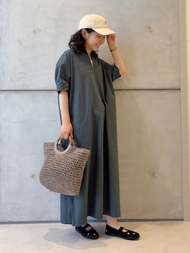 「GYMPHLEX（ジムフレックス）のアイテム」を使った、今日の西野さん（レディース・152cm）の夏コーディネート