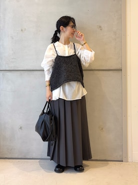 「骨格ウェーブ」｜西野きよさん（レディース・152cm）の秋コーディネート