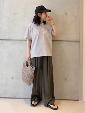 「DANTON」｜今日の西野さん（レディース・152cm）の夏コーディネート