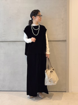 西野きよさん（レディース・152cm）の冬コーディネート