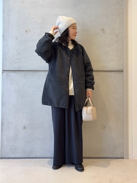 「アイテム（テーラードジャケット）」を使った、西野きよさん（レディース・152cm）の秋コーディネート