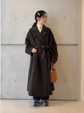 「アイテム（ヘアアクセサリー、ホワイト系）」を使った、西野きよさん（レディース・152cm・30代）の秋コーディネート