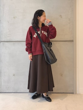 「骨格ウェーブ」｜西野きよさん（レディース・152cm・30代）の秋コーディネート