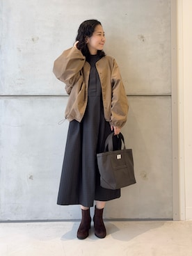 「アイテム（トップス）」を使った、西野きよさん（レディース・152cm・30代）の秋コーディネート