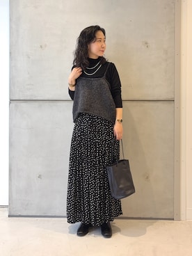 「アイテム（アクセサリー）」を使った、西野きよさん（レディース・152cm・30代）の秋コーディネート